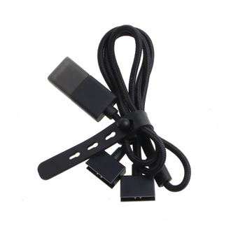 R2LB нейлоновая оплетка USB линия, 60 см USB кабель для зарядки, запасные части для ремонта проводов для смарт-очков razer Anzu, шнур для зарядки